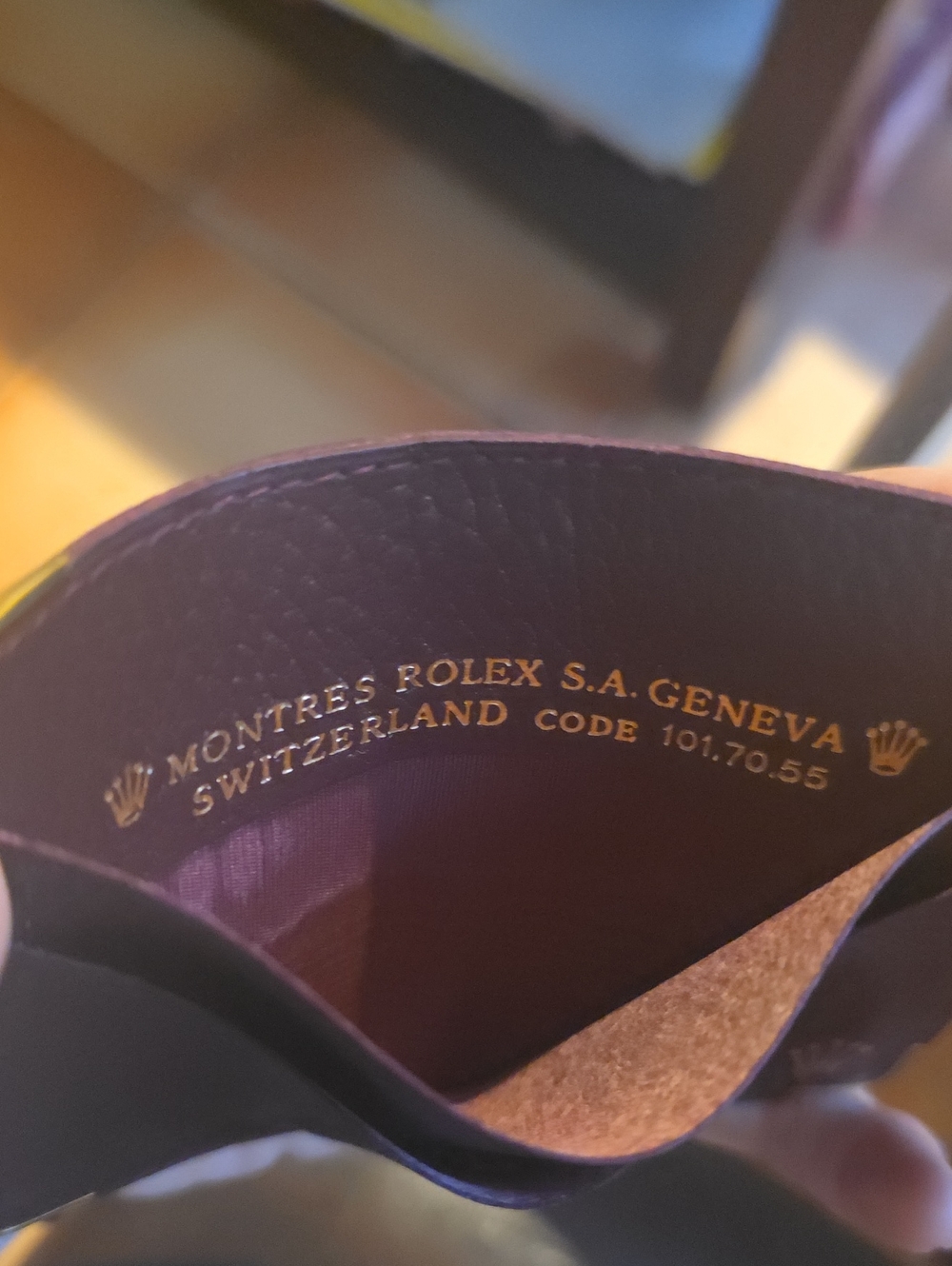 Rolex Brown Leather Case with Gold Lettering With Card Holder and Certificate - Picture 10 of 10